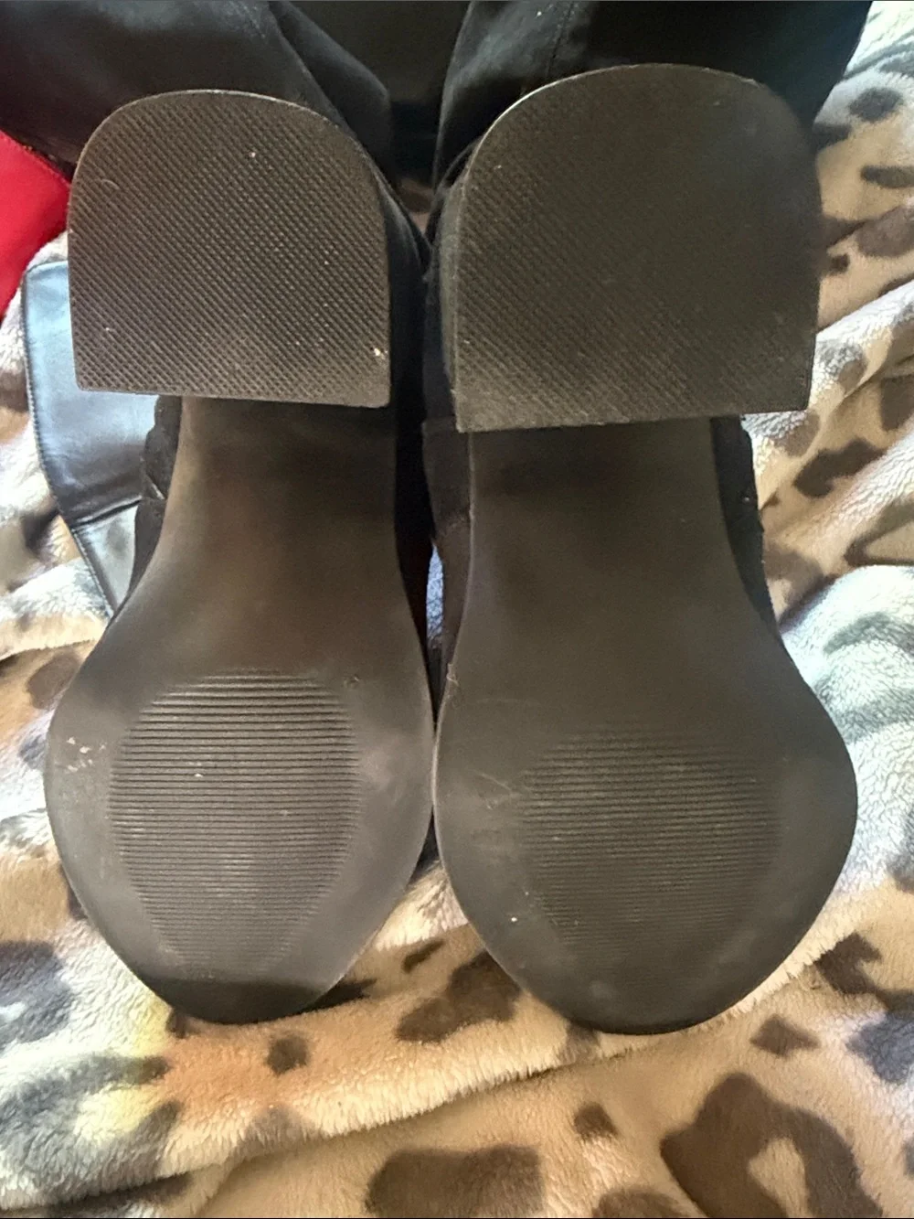 Torrid Black Stretch Knee High Block Heel Boots Size 9WW